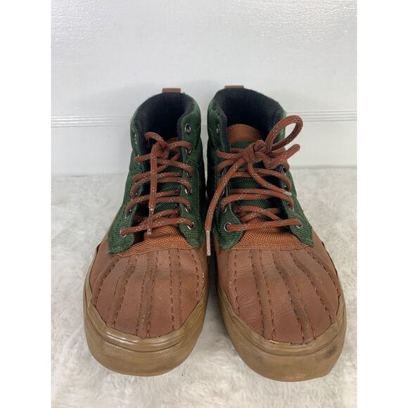Vans Sk8-Hi MTE Del Pato Kombu Green Tortoise Shell Mens Size 8 Duck Boots - Picture 2 of 9